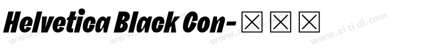Helvetica Black Con字体转换